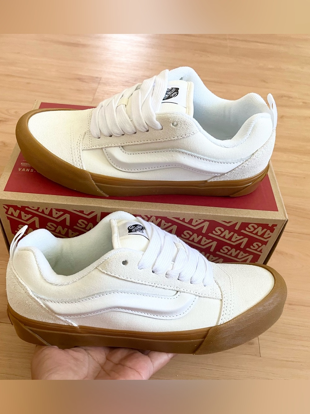 Vans Knu Skool Gum Blanc De Blanc White Women 9.0 US - Picture 2 of 10
